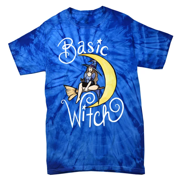 Basic Witch Funny Moon Witch Gift Tie-Dye T-Shirt