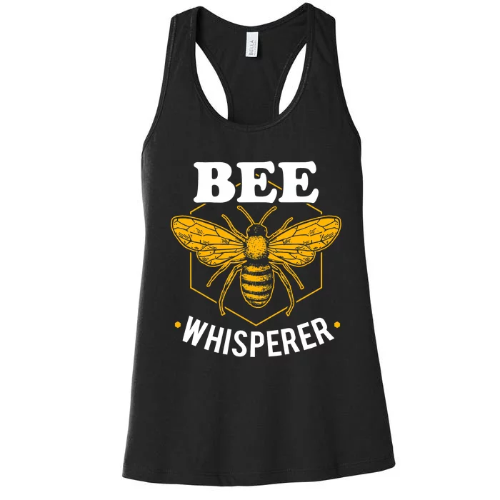 Bee Whisperer Funny Beekeeping & Beekeeper Women's Racerback Tank