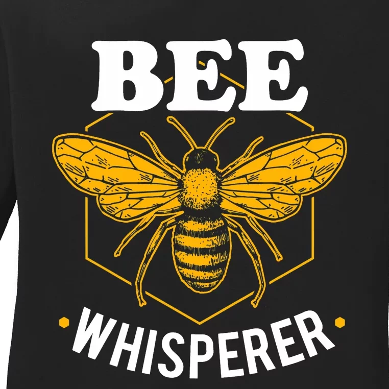 Bee Whisperer Funny Beekeeping & Beekeeper Ladies Long Sleeve Shirt