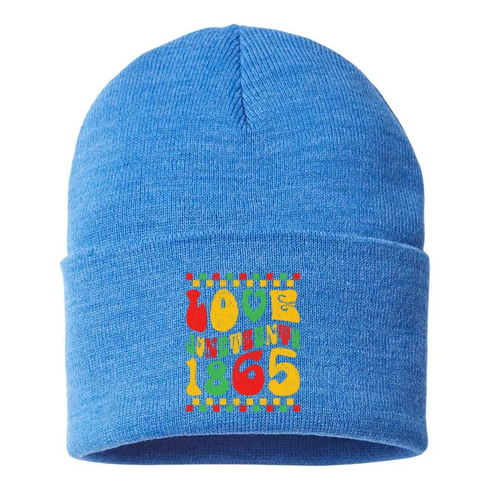 Black Women Free Ish Since 1865 I Love Juneteenth Sustainable Knit Beanie