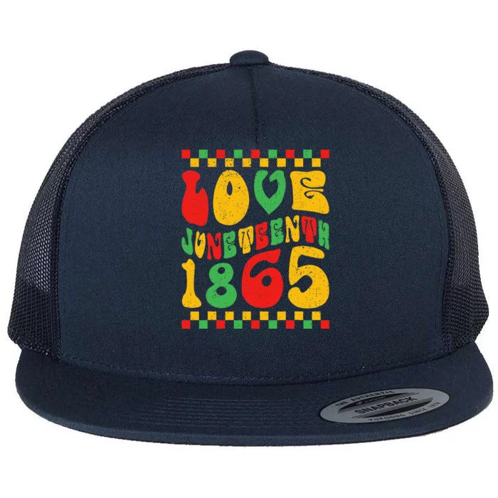 Black Women Free Ish Since 1865 I Love Juneteenth Flat Bill Trucker Hat