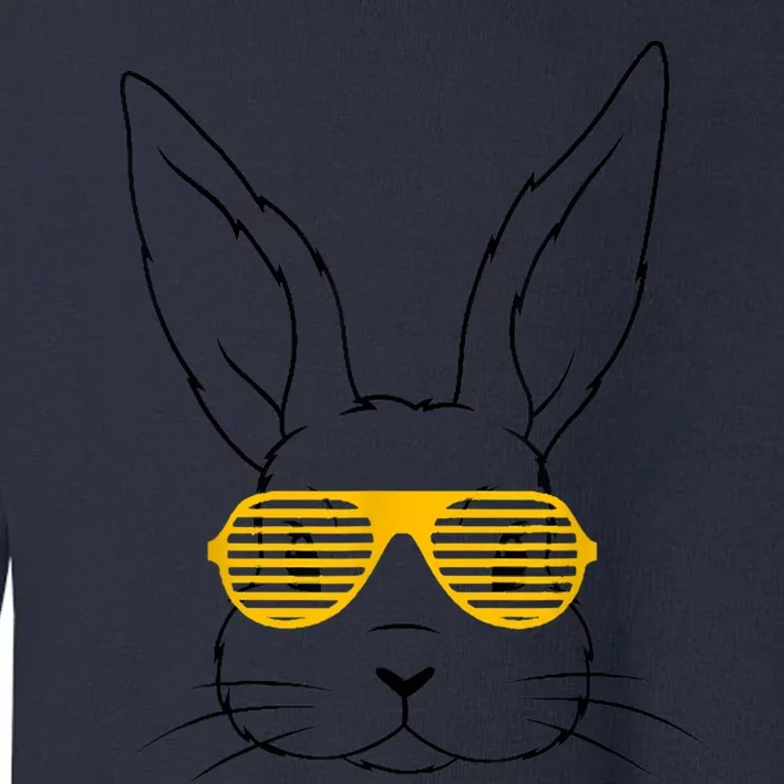 Bunny With Fun Glasses Happy Easter Women Gift Toddler Sweatshirt