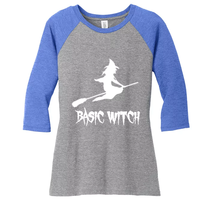 Basic Witch Funny Halloween Quote Gift Women's Tri-Blend 3/4-Sleeve Raglan Shirt