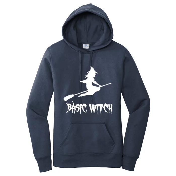 Basic Witch Funny Halloween Quote Gift Women's Pullover Hoodie