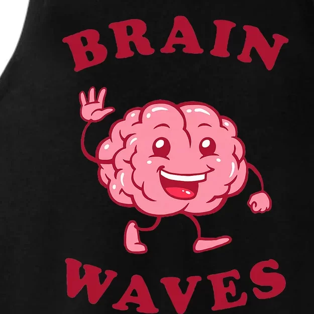 Brain Waves Funny Science Biology Ladies Tri-Blend Wicking Tank