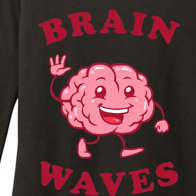 Brain Waves Funny Science Biology Womens CVC Long Sleeve Shirt