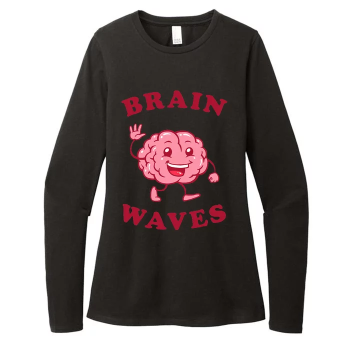 Brain Waves Funny Science Biology Womens CVC Long Sleeve Shirt