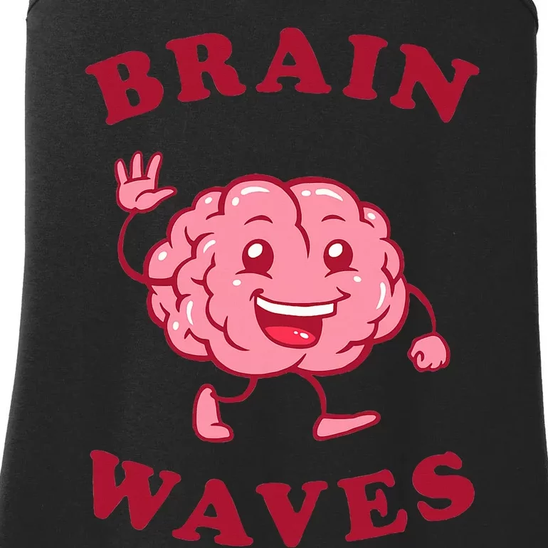 Brain Waves Funny Science Biology Ladies Essential Tank