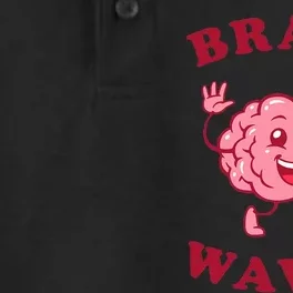 Brain Waves Funny Science Biology Dry Zone Grid Performance Polo