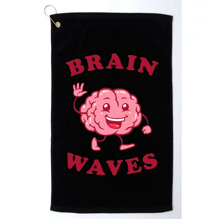 Brain Waves Funny Science Biology Platinum Collection Golf Towel