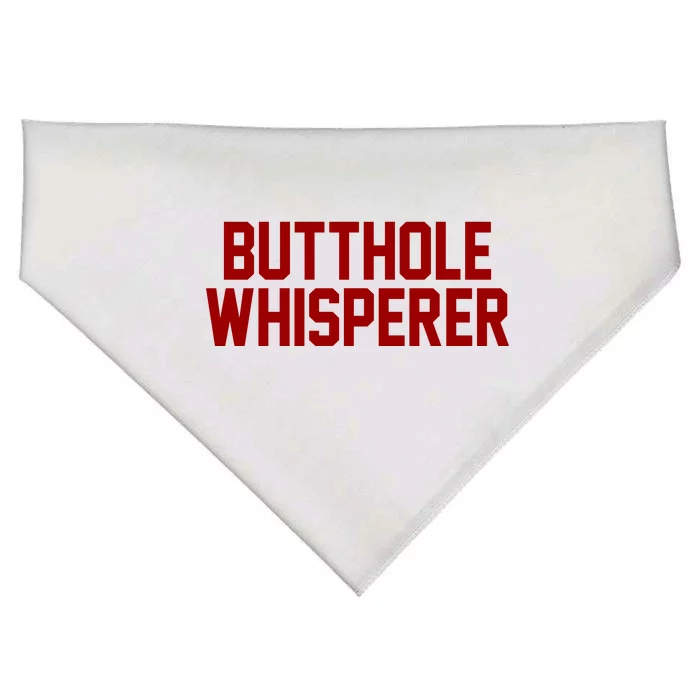 Butthole Whisperer Funny Sarcastic Joke USA-Made Doggie Bandana