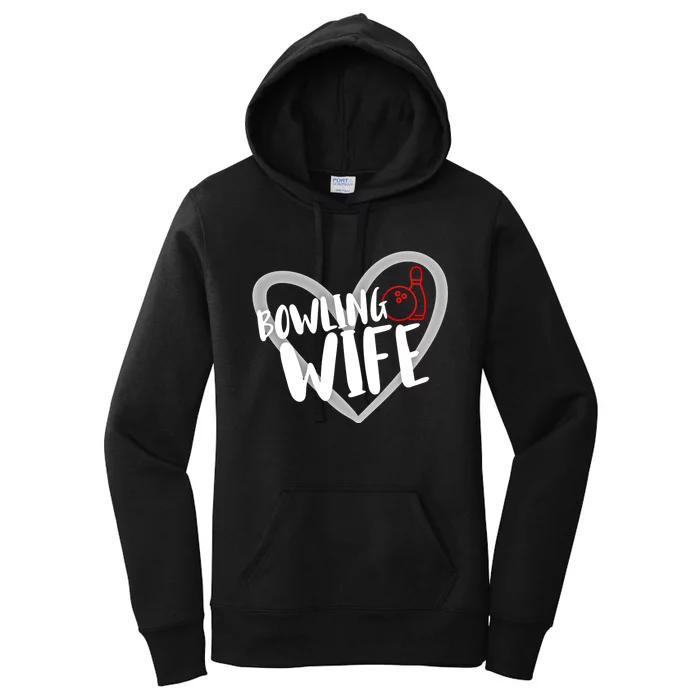 Bowling Wife Funny Bowler Bowling Gift Women's Pullover Hoodie