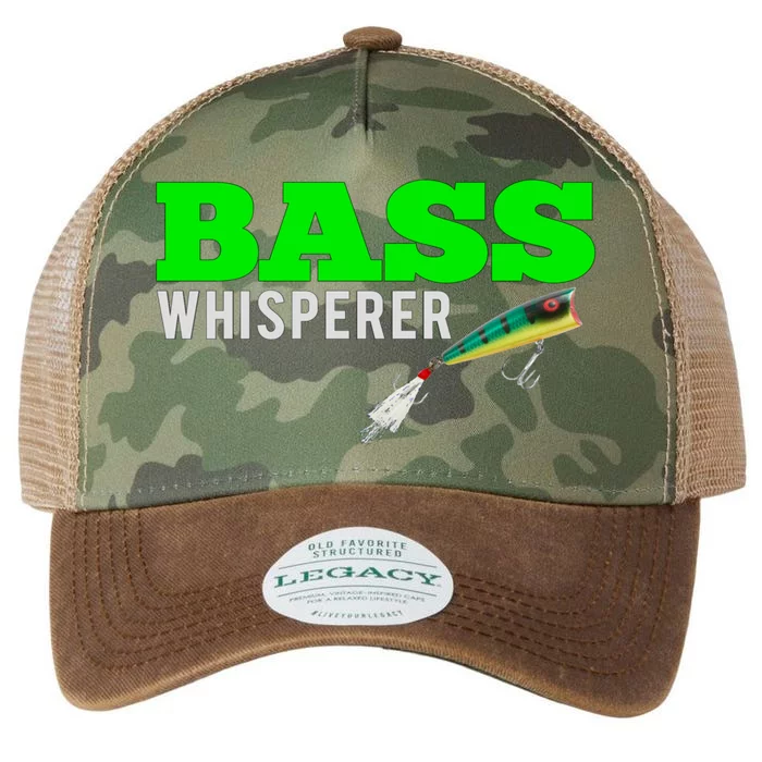 Bass Whisperer Fishing Funny Gift Meaningful Gift With Popper Lures Legacy Tie Dye Trucker Hat