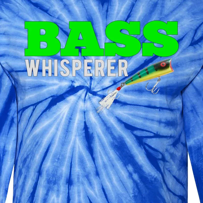 Bass Whisperer Fishing Funny Gift Meaningful Gift With Popper Lures Tie-Dye Long Sleeve Shirt