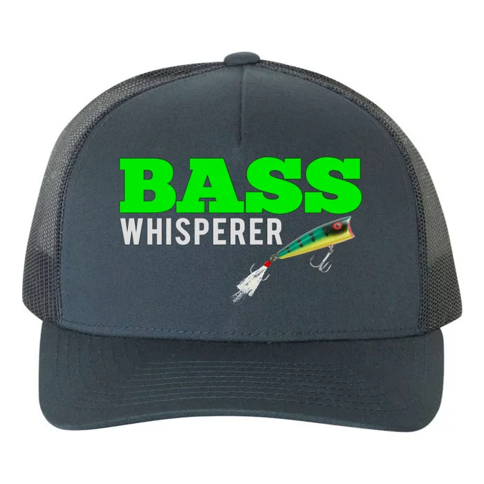 Bass Whisperer Fishing Funny Gift Meaningful Gift With Popper Lures Yupoong Adult 5-Panel Trucker Hat