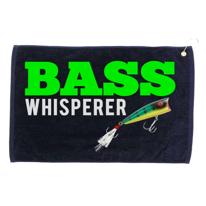 Bass Whisperer Fishing Funny Gift Meaningful Gift With Popper Lures Grommeted Golf Towel