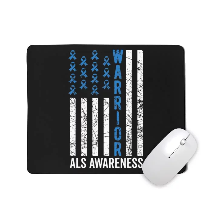 Blue Warrior For  & ALS Awareness Mousepad