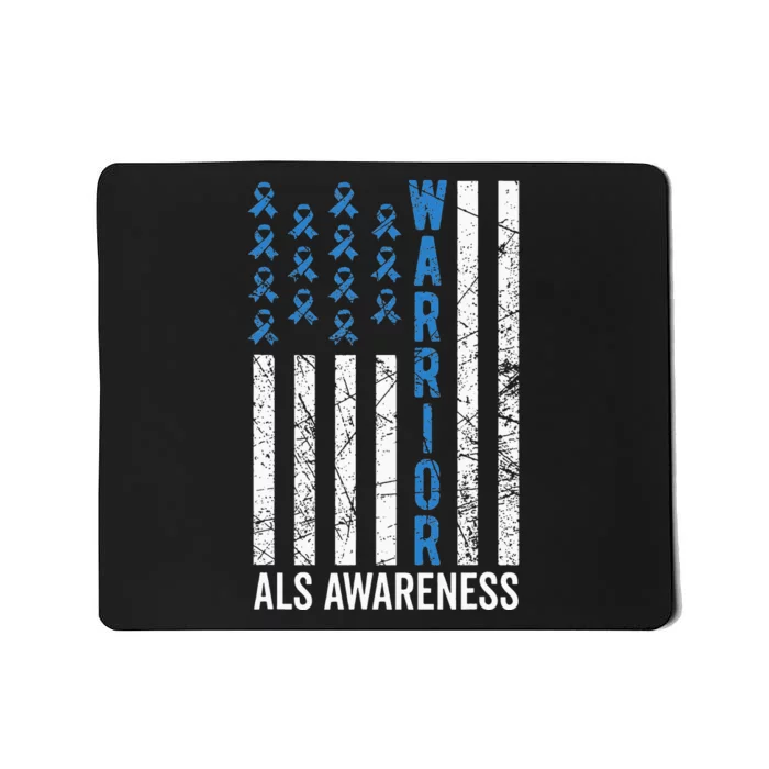 Blue Warrior For  & ALS Awareness Mousepad