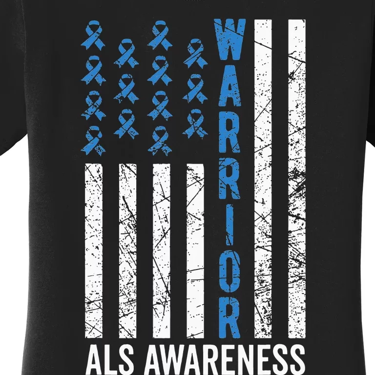 Blue Warrior For  & ALS Awareness Women's T-Shirt