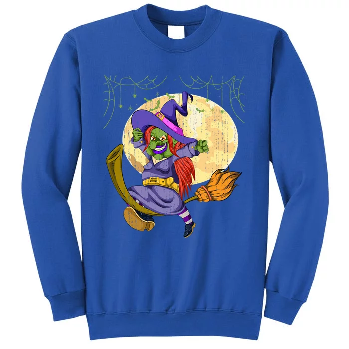 Broomstick Witchcraft Full Moon Halloween Party Spooky Witch Great Gift Sweatshirt