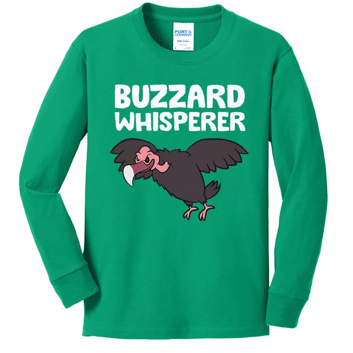 Buzzard Whisperer Funny Turkey Vulture Kids Long Sleeve Shirt