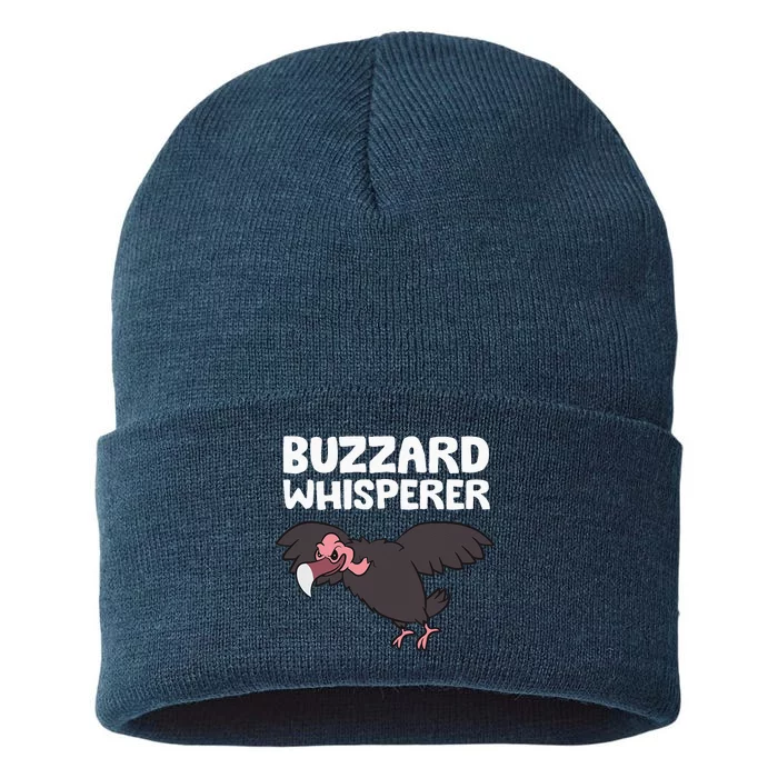 Buzzard Whisperer Funny Turkey Vulture Sustainable Knit Beanie