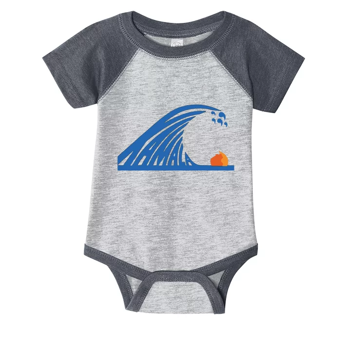 Blue Wave For Kamala Harris Trump Funny Infant Baby Jersey Bodysuit