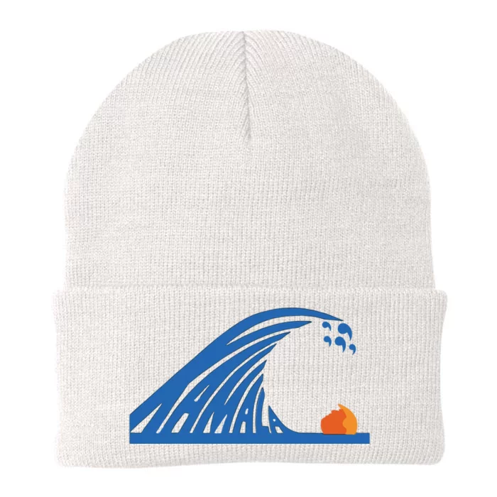 Blue Wave For Kamala Harris Trump Funny Knit Cap Winter Beanie