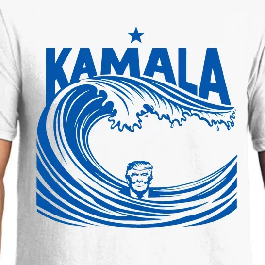 Blue Wave For Kamala Harris Trump Funny Pajama Set