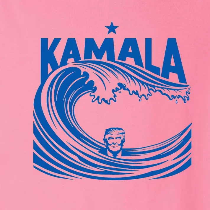 Blue Wave For Kamala Harris Trump Toddler Long Sleeve Shirt