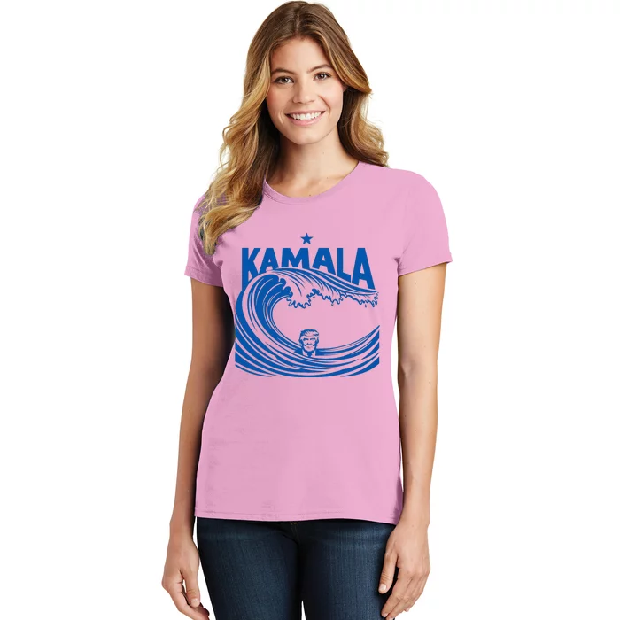 Blue Wave For Kamala Harris Trump Women's T-Shirt