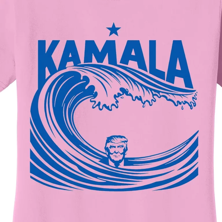 Blue Wave For Kamala Harris Trump Women's T-Shirt