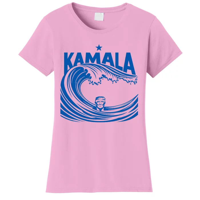 Blue Wave For Kamala Harris Trump Women's T-Shirt