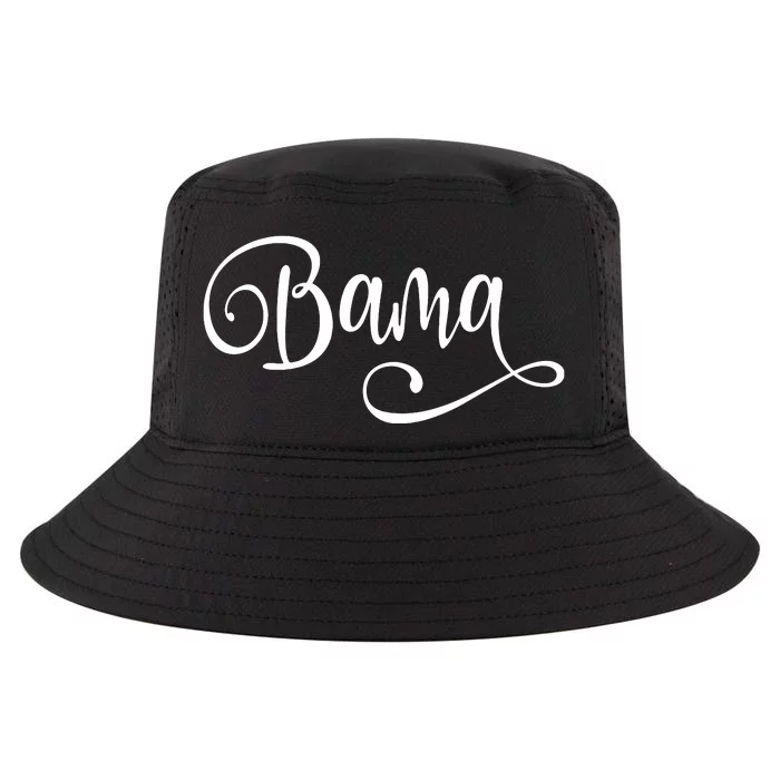 Bama White Fancy Script Alabama Cool Comfort Performance Bucket Hat