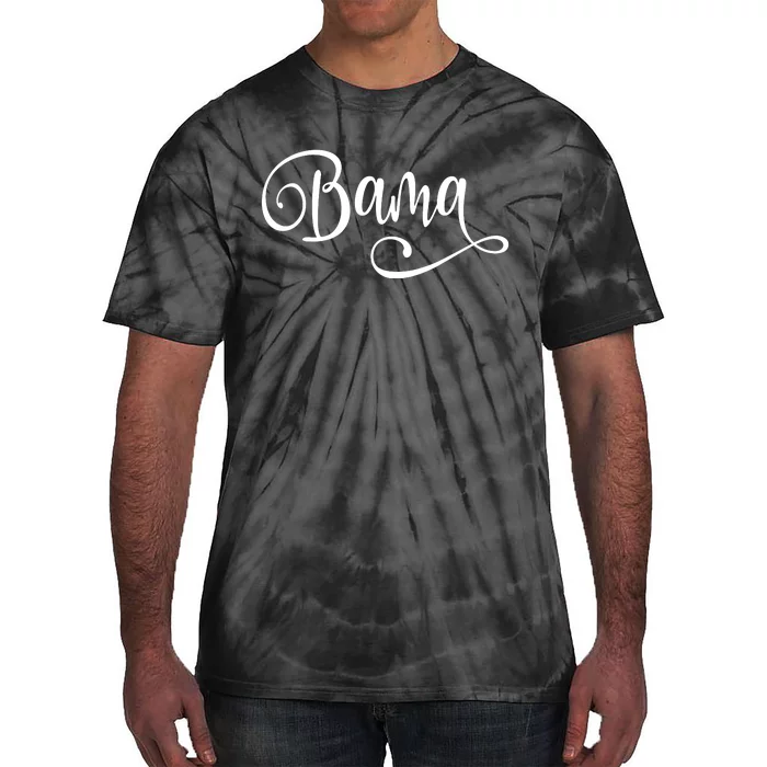 Bama White Fancy Script Alabama Tie-Dye T-Shirt