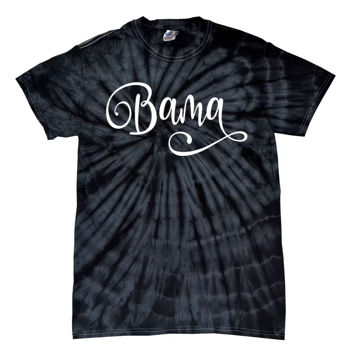 Bama White Fancy Script Alabama Tie-Dye T-Shirt