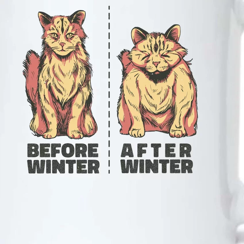 Before Winter Funny Cat Black Color Changing Mug