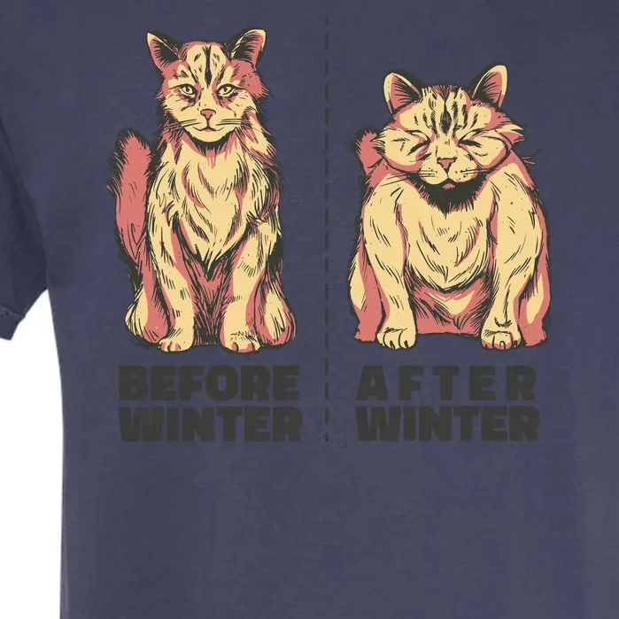 Before Winter Funny Cat Garment-Dyed Heavyweight T-Shirt