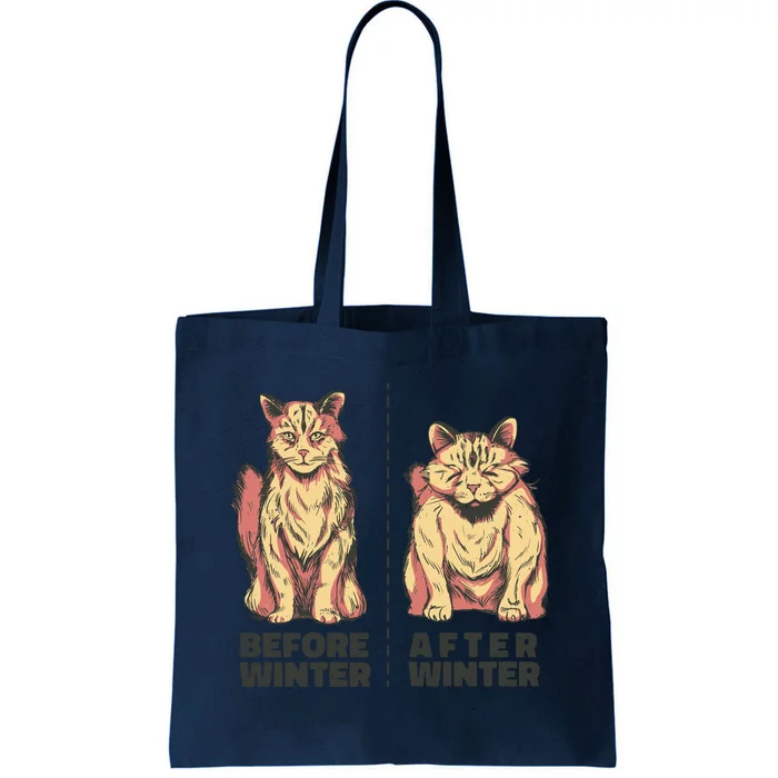 Before Winter Funny Cat Tote Bag