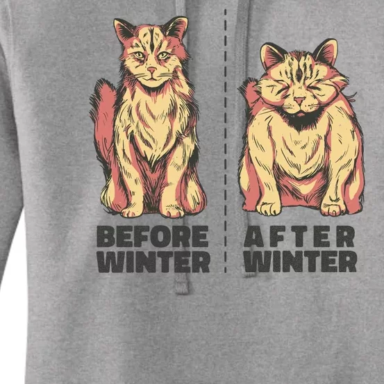 Before Winter Funny Cat Women's Pullover Hoodie