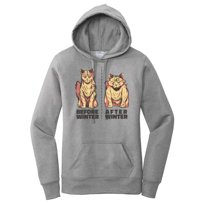 Before Winter Funny Cat Women's Pullover Hoodie