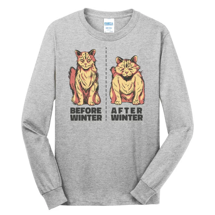 Before Winter Funny Cat Tall Long Sleeve T-Shirt