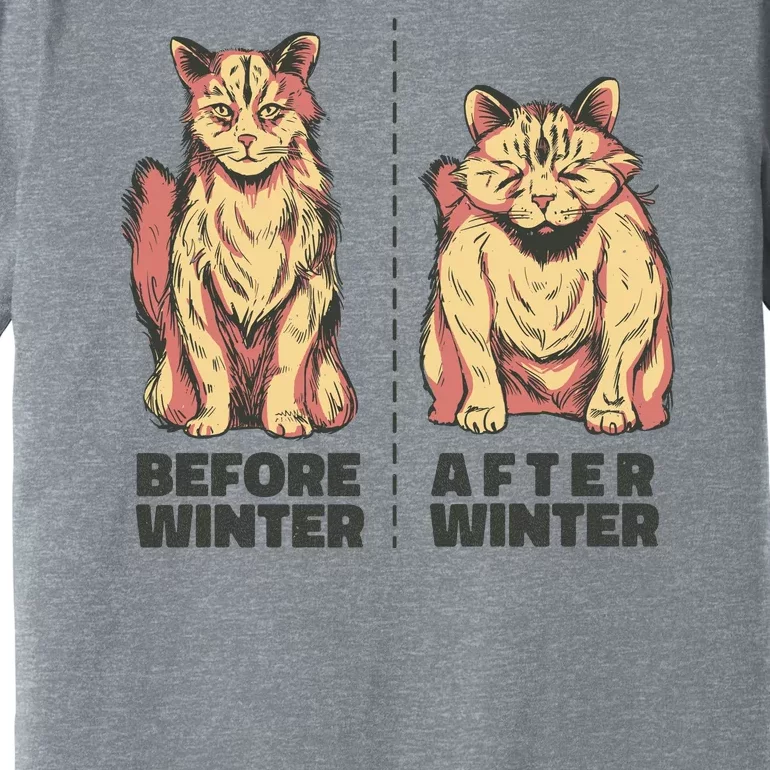 Before Winter Funny Cat Premium T-Shirt