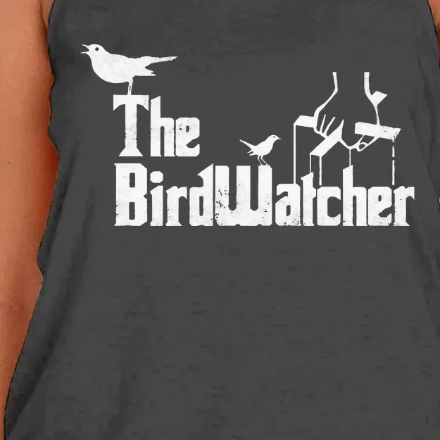 Bird Watching Funny Bird Watcher Women's Knotted Racerback Tank