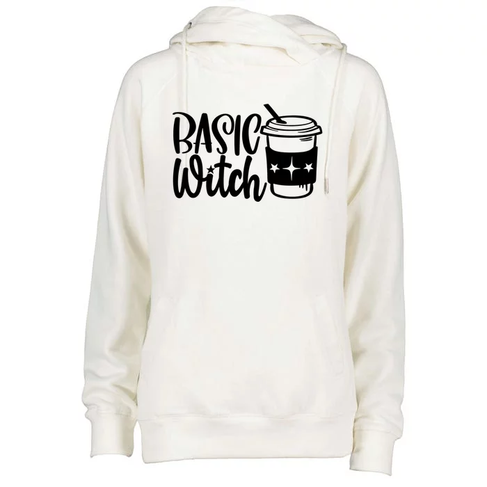 Basic Witch Funny Coffee Meaningful Gift Womens Funnel Neck Pullover Hood