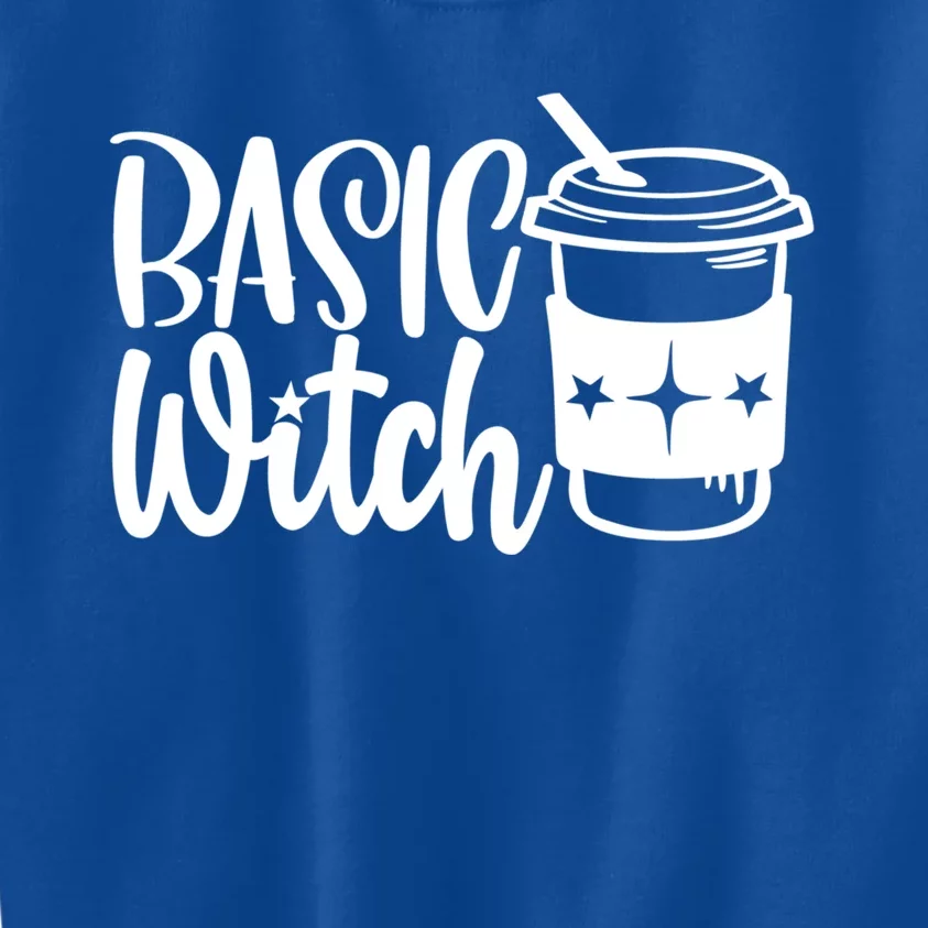 Basic Witch Funny Coffee Meaningful Gift Kids Sweatshirt