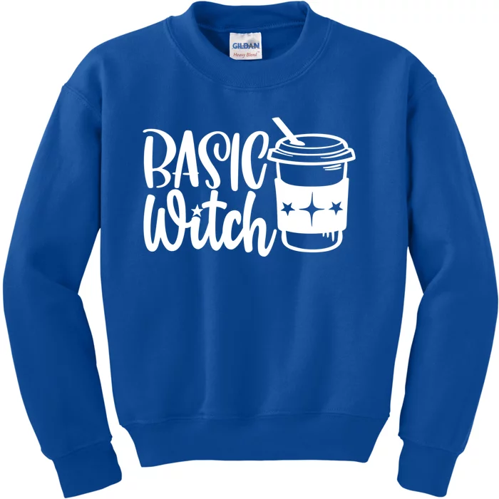 Basic Witch Funny Coffee Meaningful Gift Kids Sweatshirt