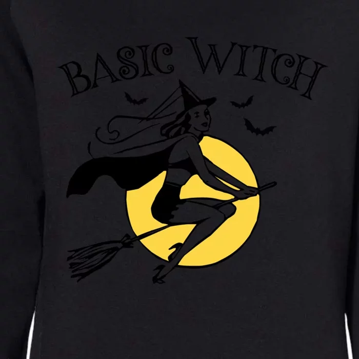 Basic Witch Funny Halloween Pun Mom Joke Retro Witch Graphic Cute Gift Womens California Wash Sweatshirt