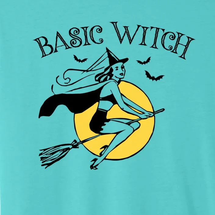 Basic Witch Funny Halloween Pun Mom Joke Retro Witch Graphic Cute Gift ChromaSoft Performance T-Shirt