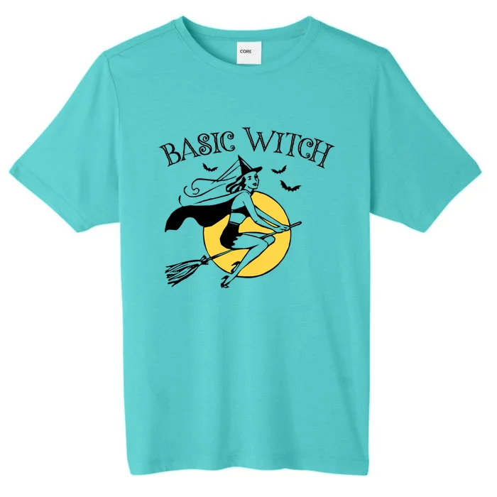 Basic Witch Funny Halloween Pun Mom Joke Retro Witch Graphic Cute Gift ChromaSoft Performance T-Shirt